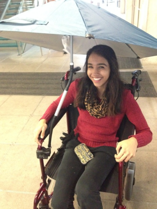 paraguas para silla de ruedas